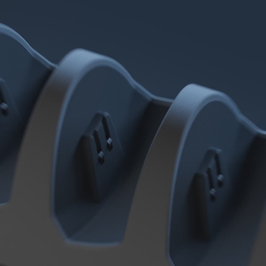 présentation de la mise en charge des supports yobe light pro dans le charger yobe pro charger 