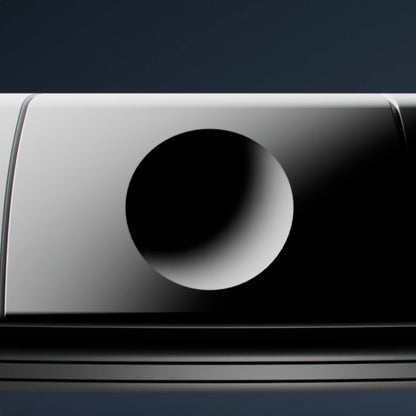 close up du bouton de controle de yobe light sur fond bleu nuit 